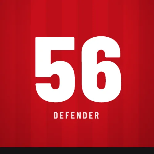 Graphic: Jaydan Kamason's shirt number, 56, defender